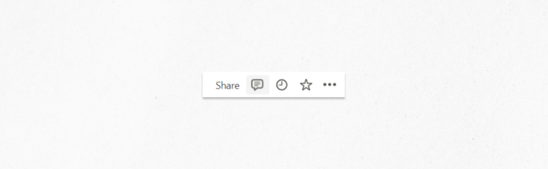 Opções do notion de compartilhamento e comentário, mostrando como é fácil interagir em comunidade na plataforma.